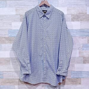 Daniel Cremieux Premium Denim Short Sleeve Shirt Blue White Mens 3XB 3X Big